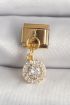 316L Çelik Gold Renk Sallantı Daire Zirkon Taşlı Nomination Charm - TJ-BC1342