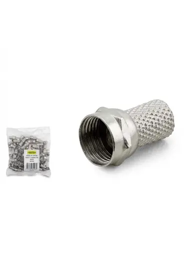 F Konnektör 17 Mm 100 Lü Paket Sılver WK-05S