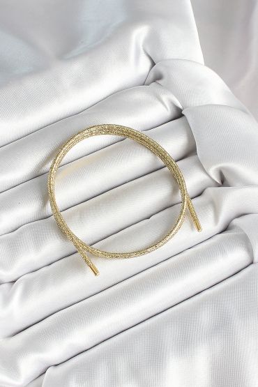 Mıknatıslı Gold Renk Sarmal Kadın Bileklik - TJ-BB6970