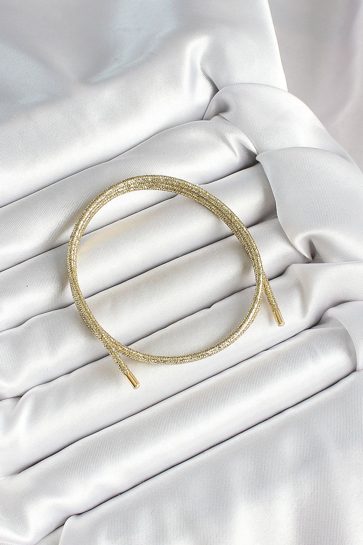 Mıknatıslı Gold Renk Sarmal Kadın Bileklik - TJ-BB6970