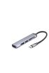 Usb Hub Combo 5In1 Usb Type-C Sd + Tf Card Gri HDX7039