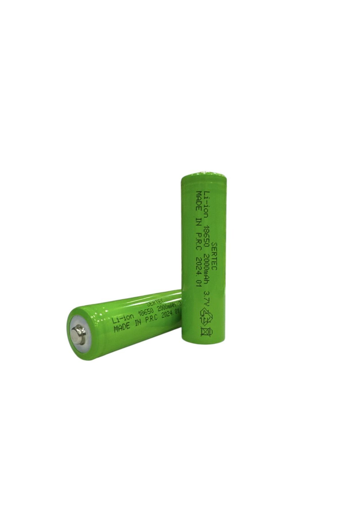 18650 3.7V 2000 Mah 1C Li-ion Şarjlı Pil Başlı