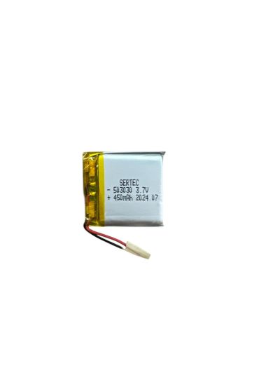 503030 3.7V 450mAh Li-Polymer Pil Devreli/1.5A