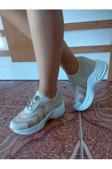 Kadın Spor Ayakkabı Bej Renk