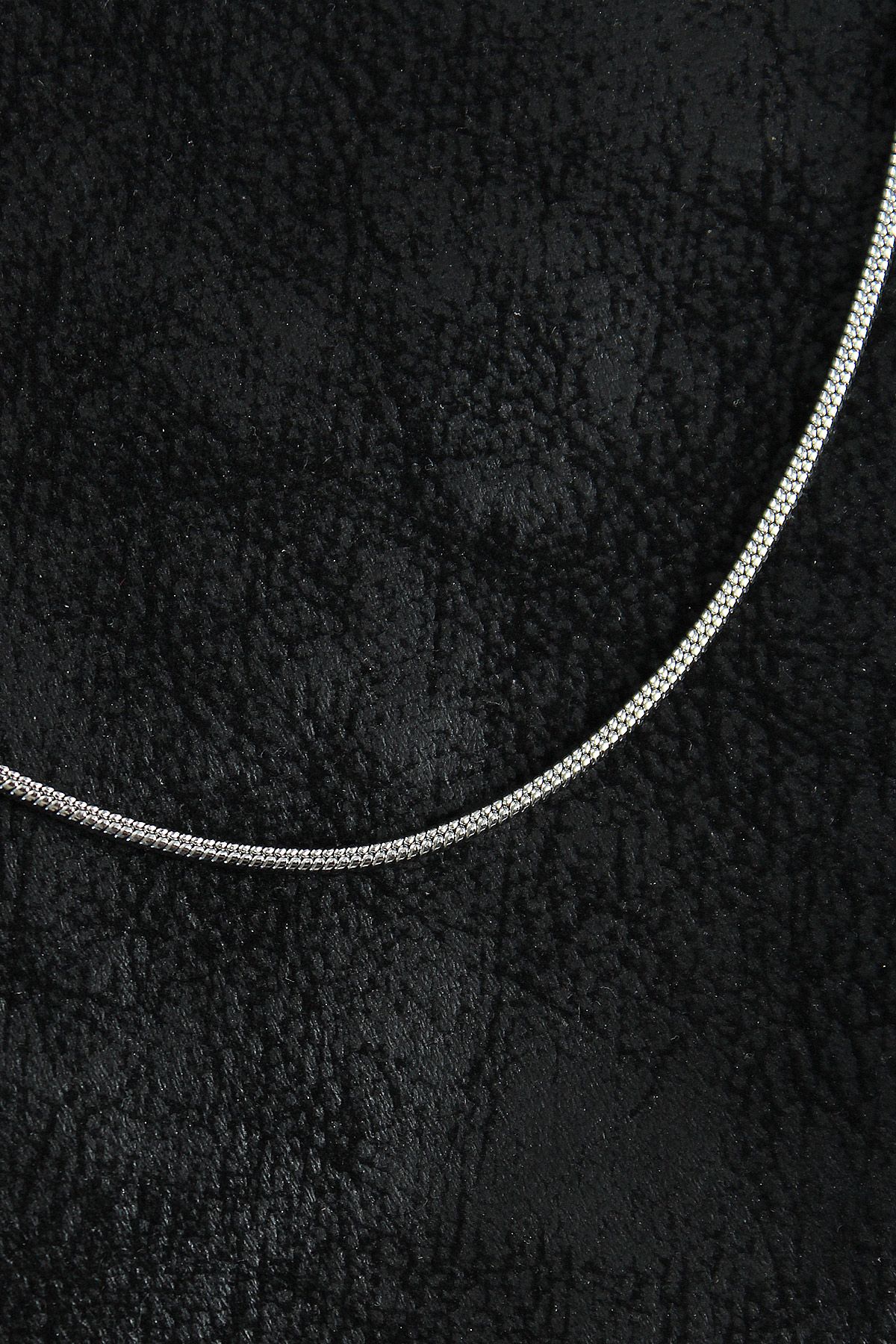 316L Çelik Örme Zincir Model Gümüş Renk Erkek Kolye - TJ-ERK1389