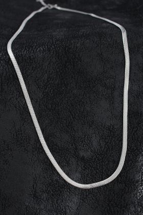 316L Çelik Klasik İtalyan Zincir Model Gümüş Renk Erkek Kolye - TJ-ERK1392