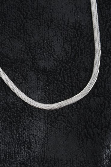 316L Çelik Klasik İtalyan Zincir Model Gümüş Renk Erkek Kolye - TJ-ERK1392