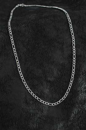 316L Çelik Klasik Figaro Zincir Model Gümüş Renk Erkek Kolye - TJ-ERK1393