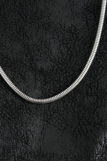 316L Çelik Oval İtalyan Zincir Model Gümüş Renk Erkek Kolye - TJ-ERK1396