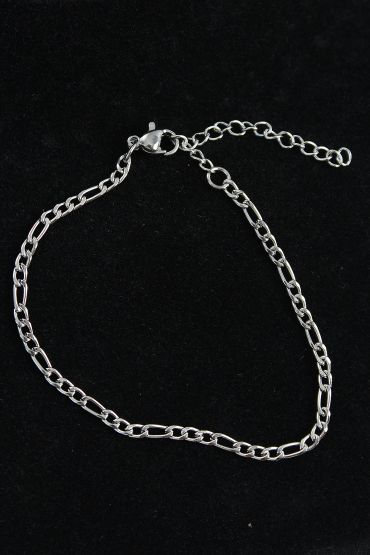 316L Çelik Figaro Model Gümüş Renk Erkek Bileklik - TJ-EB3738