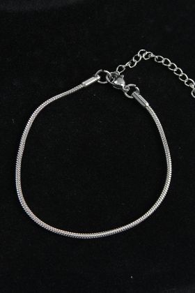 316L Çelik Oval İtalyan Model Gümüş Renk Erkek Bileklik - TJ-EB3739