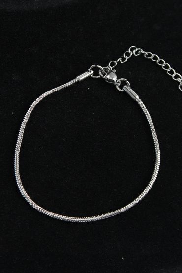 316L Çelik Oval İtalyan Model Gümüş Renk Erkek Bileklik - TJ-EB3739