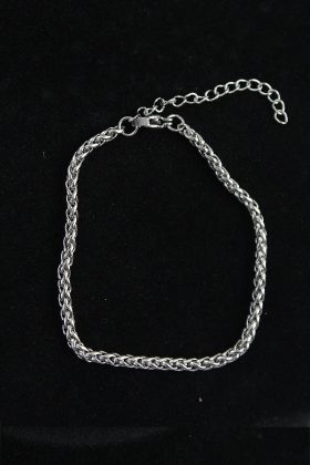 316L Çelik Örgü Model Gümüş Renk Erkek Bileklik - TJ-EB3746