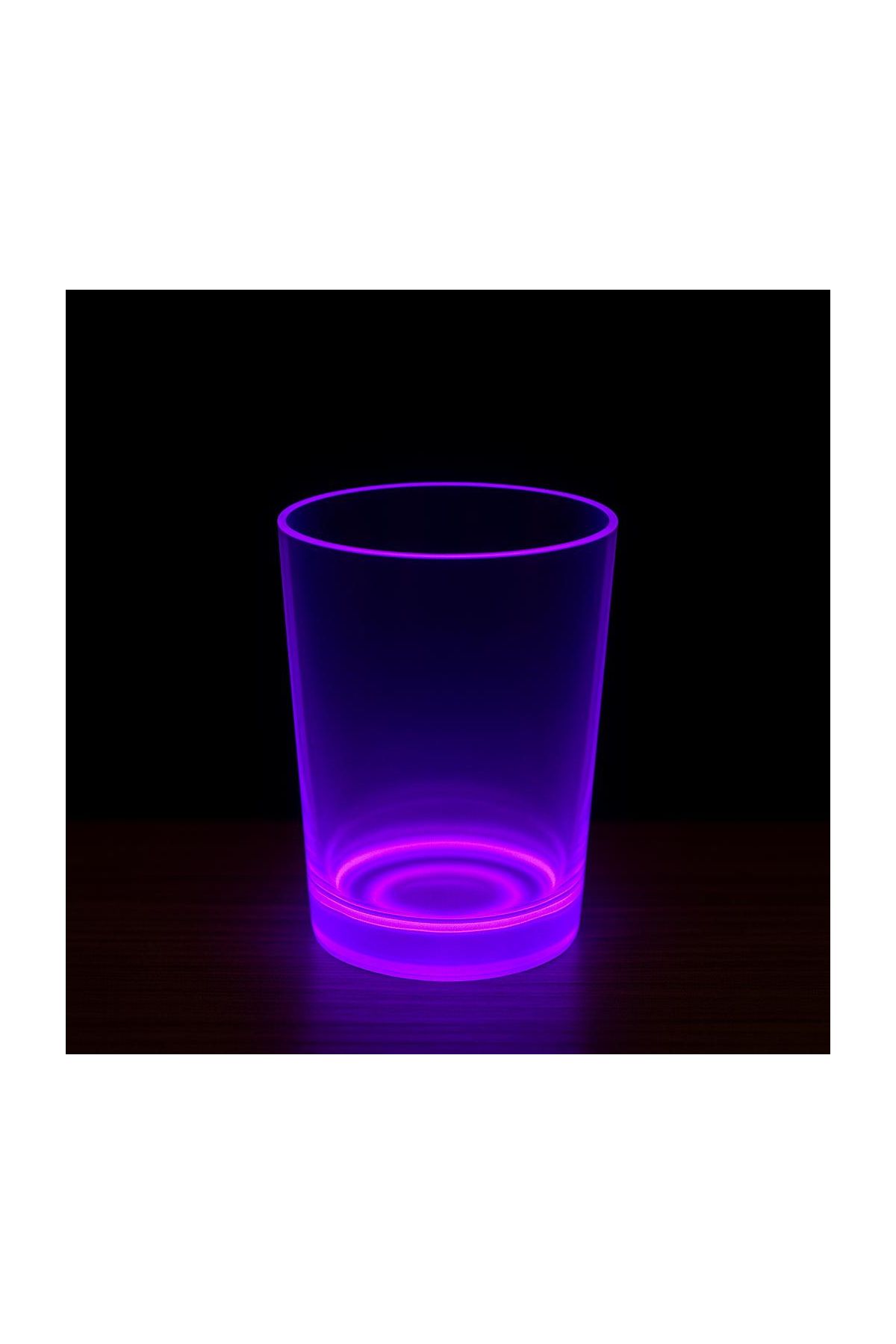PartyGlow Neon Mor Bardak 8.5 x 10.5 cm