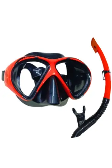 Star Diving Dalış Maskesi ve Snorkel Yetişkin - 51711-KIRMIZI