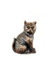 Antika Tarz Dekoratif Pirinç Kedi Kapı Tokmağı, Taktak - 110x80mm, Antik