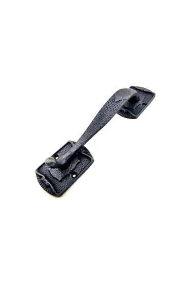 Antika Tarz Dekoratif Pirinç Ayak Tip Büyük Kapı Çekme Kolu - 220x50mm, Oksit