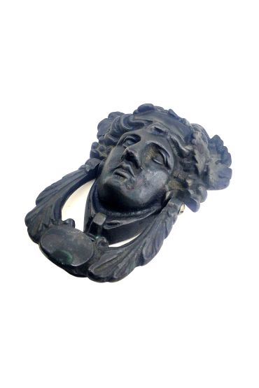 Antika Tarz Dekoratif Pirinç Sezar Kapı Tokmağı, Taktak - Oksit