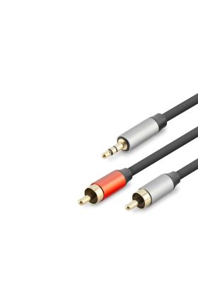3.5 Mm To 2Rca Kablo 2Lıne Gold 3M Siyah HDX1074