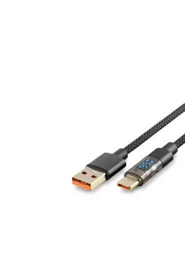 Type-C To Usb Kablo Akıllı 35W 1.2M Siyah HDX1300K