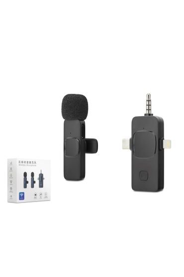 Kablosuz Mikrofon 3.5 Mm + Type-C + Lıghtnıng Siyah HDX2781