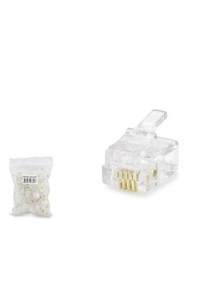 Rj11 Konnektör 4Pın Telefon 100Lü Paket Şeffaf HDX5059