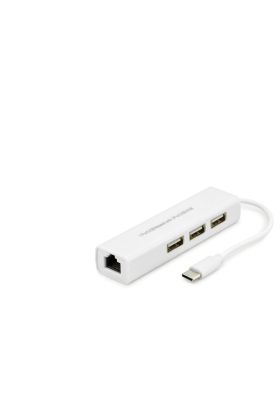 Type-C Hub Combo 3*Usb + Lan Beyaz (Macbook) HDX7007