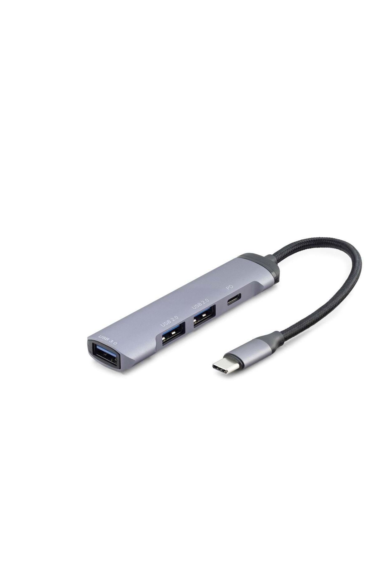 Type-C Hub 3*Usb2.0 + Usb3.0 Gri HDX7040