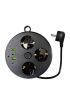 3 Lü Akım Korumalı Priz Makaralı Anahtarlı 16A 4000 Watt 3 x Usb - 1 Type-C 3395