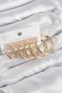 Pirinç Halka Model Gold Renk Kadın Set Küpe - TJ-BKP11043