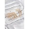 Pirinç Halka Model Gold Renk Kadın Set Küpe - TJ-BKP11055