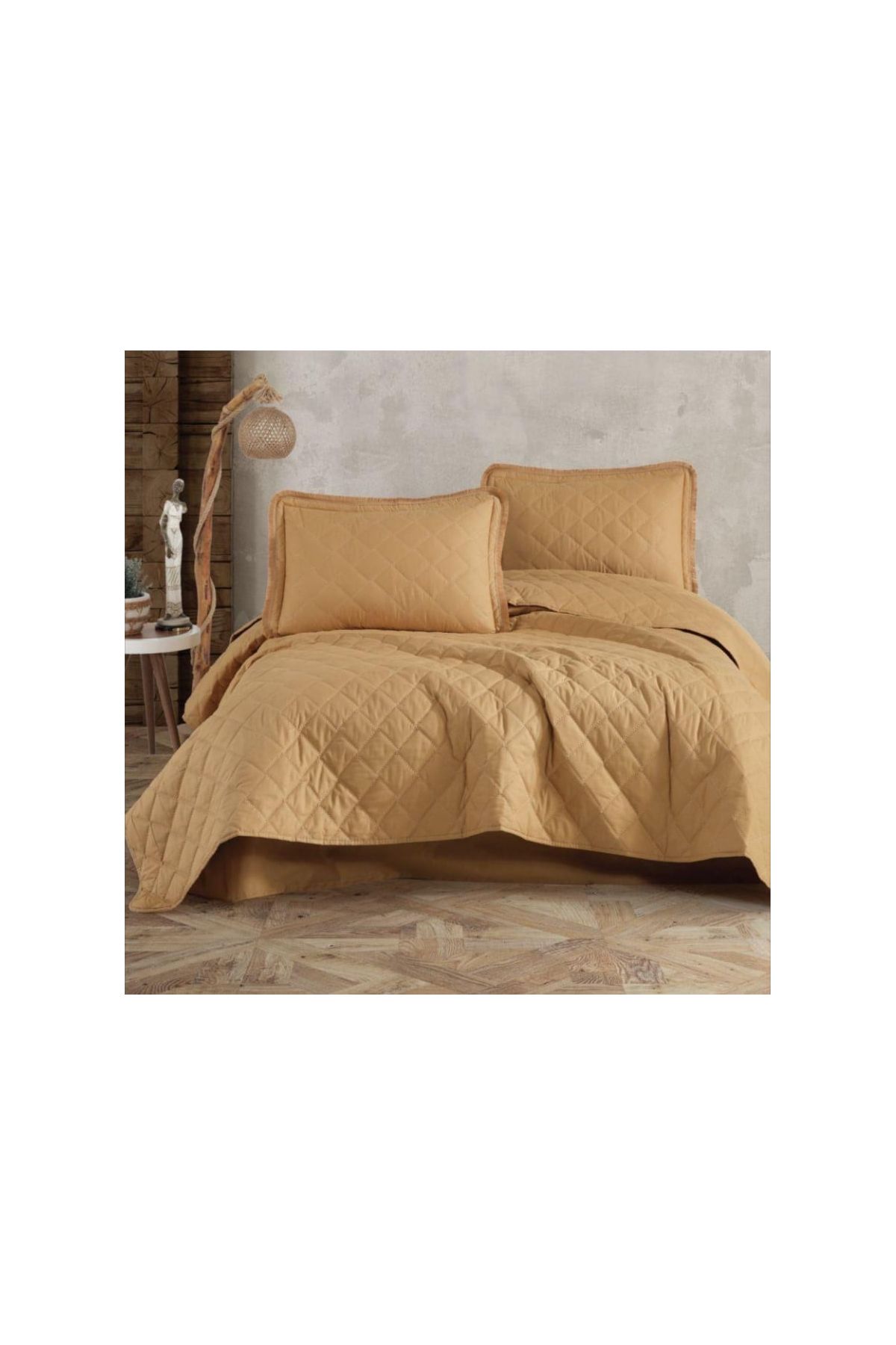 Çift Kişilik Yatak Örtüsü Tafana V4 Zencefil