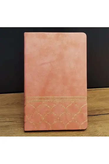 Desenli Deri Defter Somon