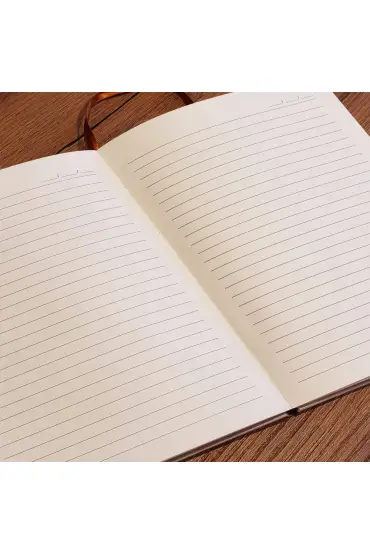 Desenli Deri Defter Somon