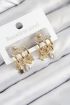 Pirinç Zirkon Taşlı Yıldız Ve Kelebek Model Gold Renk Kadın Küpe - TJ-BKP11108