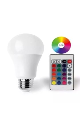 9W E27 RGB ve Beyaz Işık Kumandalı Ampul