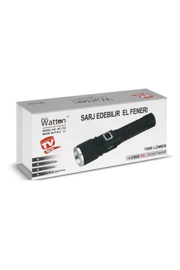Cree TG Led 1000 Lümen Göstergeli Fonksiyonel El Feneri Wt-732