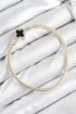 Pirinç Charm Zirkon Taşlı Yonca Model Gold Renk Kadın Bileklik - TJ-BB7806