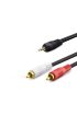 3.5 Mm To 2Rca Kablo 2Lıne Gold 5M Siyah HDX1060