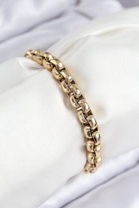 316L Çelik Halat Zincir Model Gold Renk Kadın Bileklik - TJ-BB7830