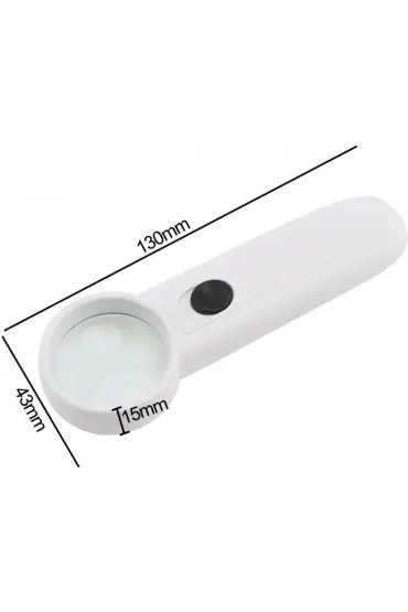 15X Çok Fonksiyonlu 2 Led Işıklı Taşınabilir El Büyüteç