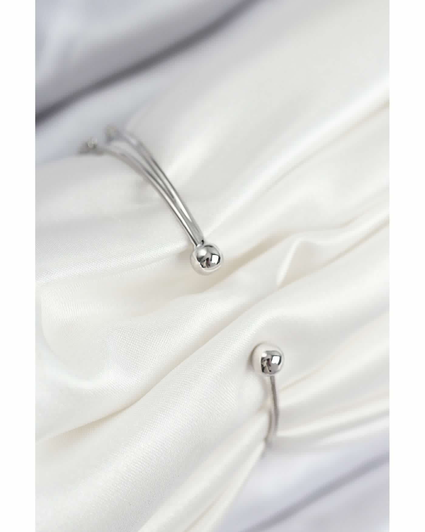 Pirinç Zirkon Taşlı Kalp Model Gümüş Renk Kadın Bileklik - TJ-BB7874