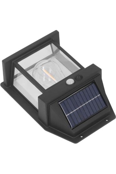 Güneş Enerjili Bahçe Aydınlatması Aplik Dekor Solar Ve Sensörlü Bahçe Balkon ve Garaj Lambası