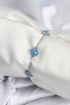 316L Çelik Gümüş Renk Buz Mavisi Baby Boy Yonca Kadın Bileklik - TJ-BB7949
