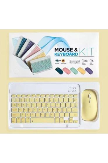 ZR20Km Sarı Kablosuz Klavye Mouse Set