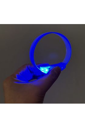 3 Modlu Pilli LED Işıklı Esnek Parti Bilekliği Mavi