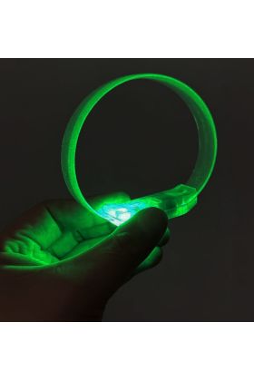 3 Modlu Pilli LED Işıklı Esnek Parti Bilekliği Yeşil