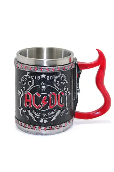 AC/DC Detaylı Çelik Kupa