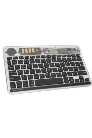 ZR612 Rgb Şeffaf Siyah Bluethooth Klavye