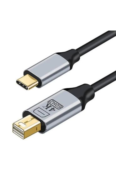 ZR126 Siyah Type-C Mini Dp Çevirici Kablo 1,8 M